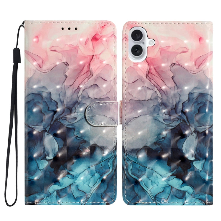 Custodia per telefono in pelle con motivo 3D, For iPhone 16 Plus, For iPhone 16