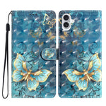 Custodia per telefono in pelle con motivo 3D, For iPhone 16 Plus, For iPhone 16