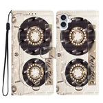 Custodia per telefono in pelle con motivo 3D, For iPhone 16 Plus, For iPhone 16