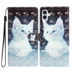 Custodia per telefono in pelle con motivo 3D, For iPhone 16 Plus, For iPhone 16