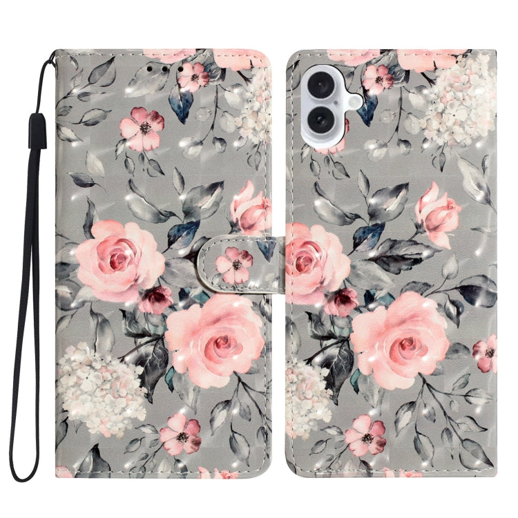 Custodia per telefono in pelle con motivo 3D, For iPhone 16 Plus, For iPhone 16