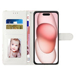 Custodia per telefono in pelle con motivo 3D, For iPhone 16 Plus, For iPhone 16