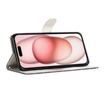 Custodia per telefono in pelle con motivo 3D, For iPhone 16 Plus, For iPhone 16