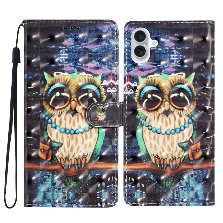 Custodia per telefono in pelle con motivo 3D, For iPhone 16 Plus, For iPhone 16