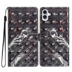 Custodia per telefono in pelle con motivo 3D, For iPhone 16 Plus, For iPhone 16