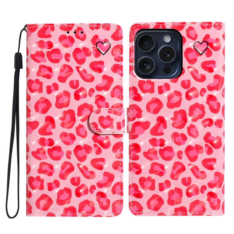 Custodia per telefono in pelle con motivo 3D, For iPhone 16 Pro Max, For iPhone 16 Pro