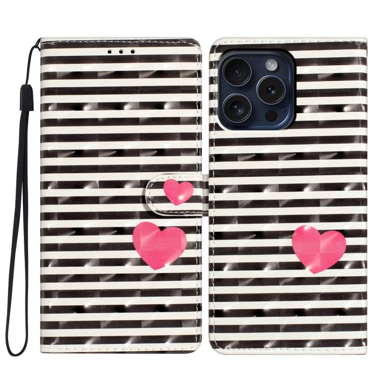 Custodia per telefono in pelle con motivo 3D, For iPhone 16 Pro Max, For iPhone 16 Pro