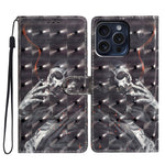 Custodia per telefono in pelle con motivo 3D, For iPhone 16 Pro Max, For iPhone 16 Pro