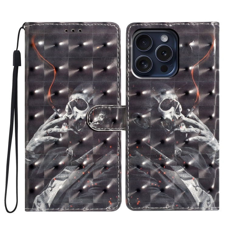Custodia per telefono in pelle con motivo 3D, For iPhone 16 Pro Max, For iPhone 16 Pro