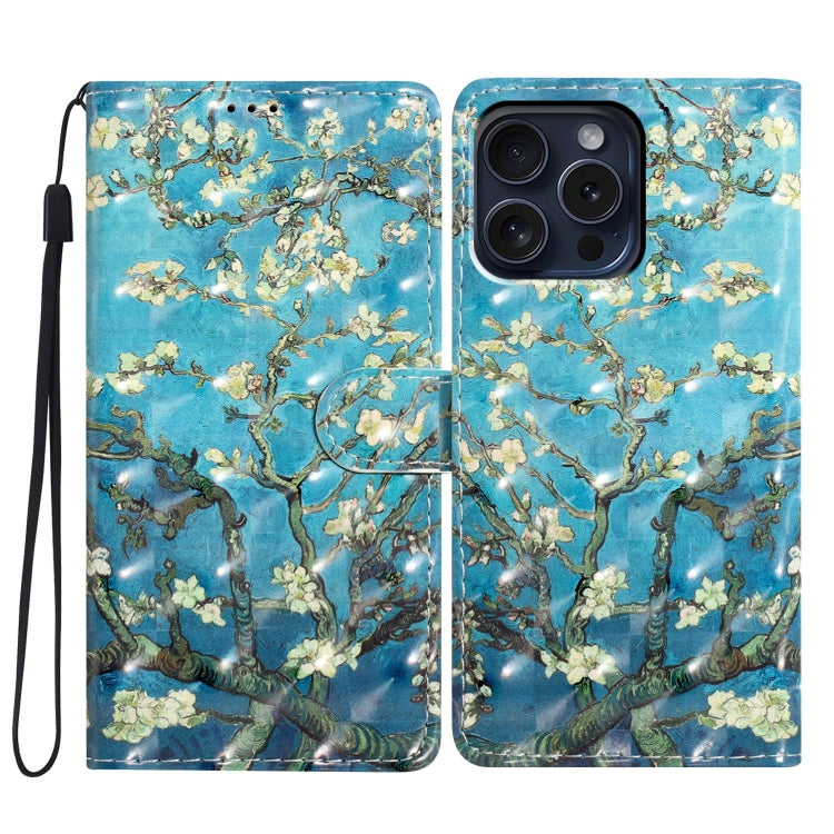 Custodia per telefono in pelle con motivo 3D, For iPhone 16 Pro Max, For iPhone 16 Pro