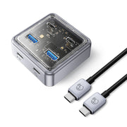 Convertitore espanso HUB USB 3.0 compatto in lega di zinco ORICO XHJ2U2C-G2 a 4 porte, XHJ2U2C