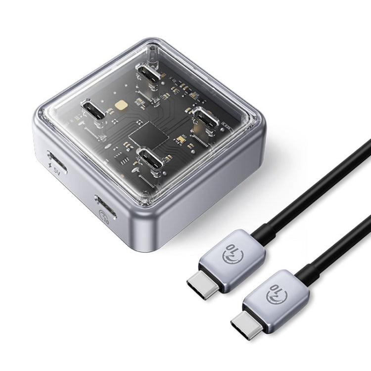 Convertitore espanso HUB USB Type-C 3.0 compatto a 4 porte ORICO XHJ4C-G2 in lega di zinco, XHJ4C