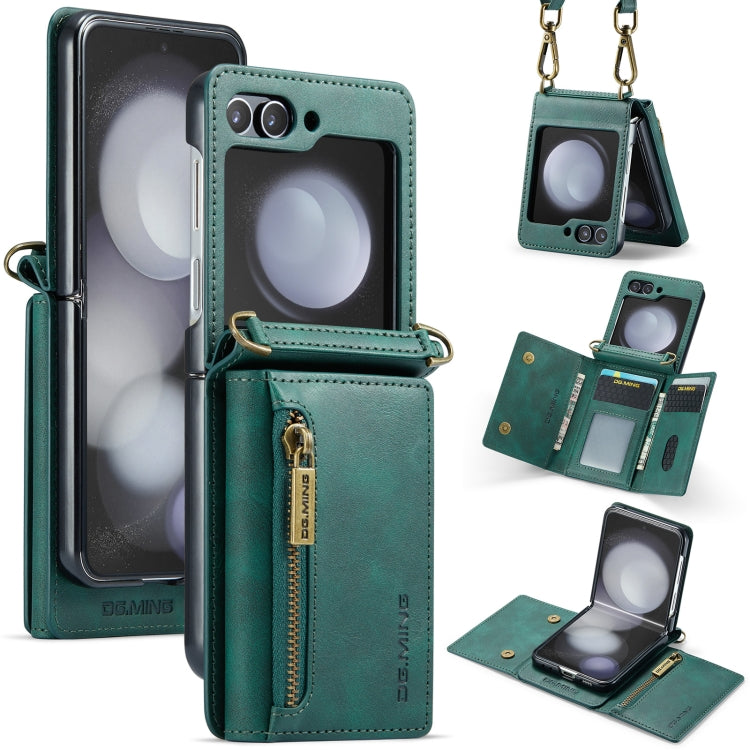 Custodia in pelle staccabile multischeda con cerniera RFID per Galaxy Z Flip8 5G