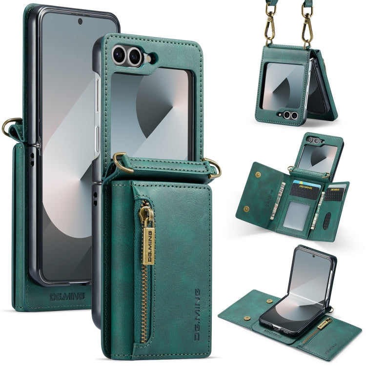 Custodia in pelle staccabile multischeda con cerniera RFID per Galaxy Z Flip8 5G