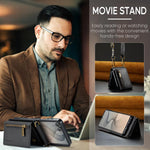 Custodia in pelle staccabile multischeda con cerniera RFID per Galaxy Z Flip8 5G
