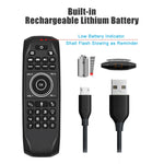 G7V Pro 2.4GHz Fly Air Mouse LED retroilluminazione tastiera wireless telecomando con giroscopio per Android TV Box/PC, supporto voce intelligente