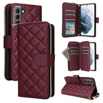 Custodia in pelle con fibbia e cerniera per Samsung Galaxy S21 5G