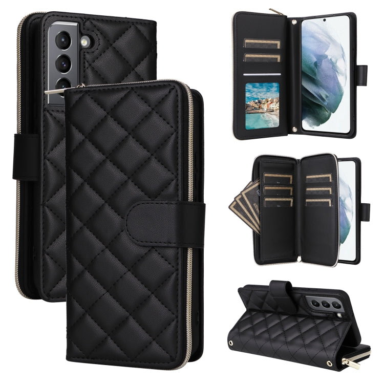 Custodia in pelle con fibbia e cerniera per Samsung Galaxy S21 5G