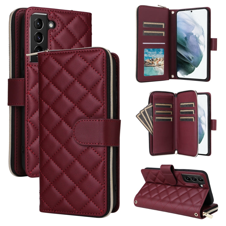 Custodia in pelle con fibbia e cerniera per Samsung Galaxy S21 5G