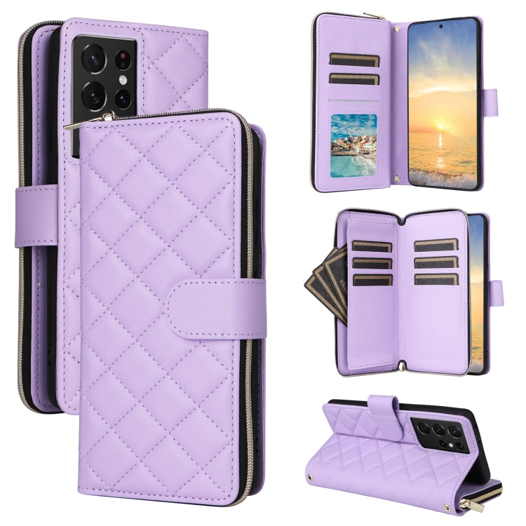 Custodia in pelle con fibbia e cerniera per Samsung Galaxy S21 5G