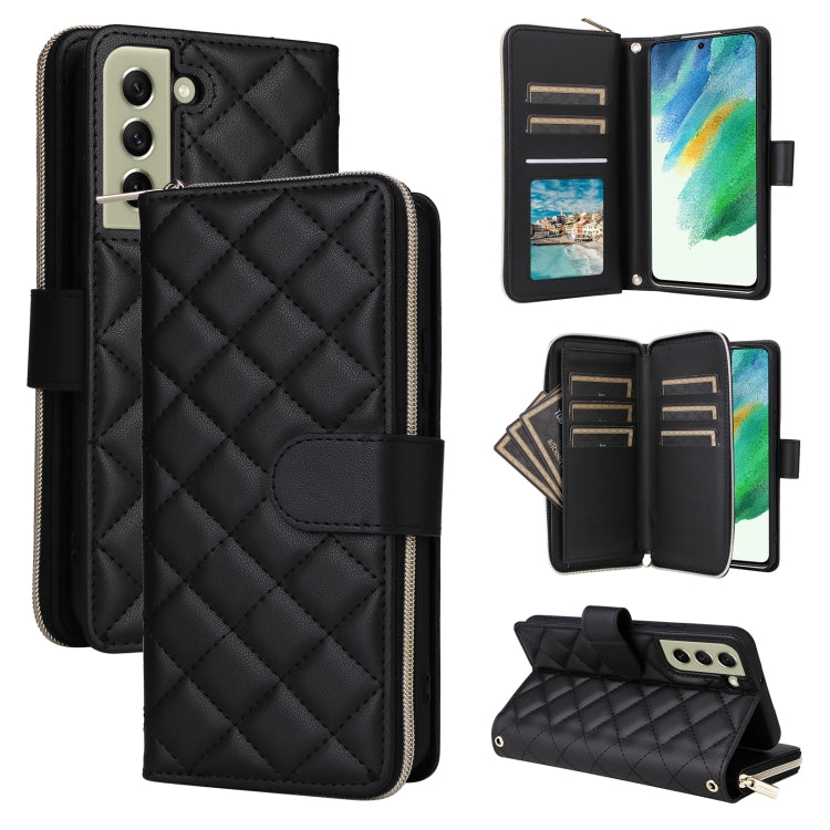 Custodia in pelle con fibbia a torre e cerniera per Samsung Galaxy S22 Ultra 5G