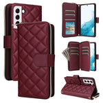 Custodia in pelle con fibbia a torre e cerniera per Samsung Galaxy S22 Ultra 5G