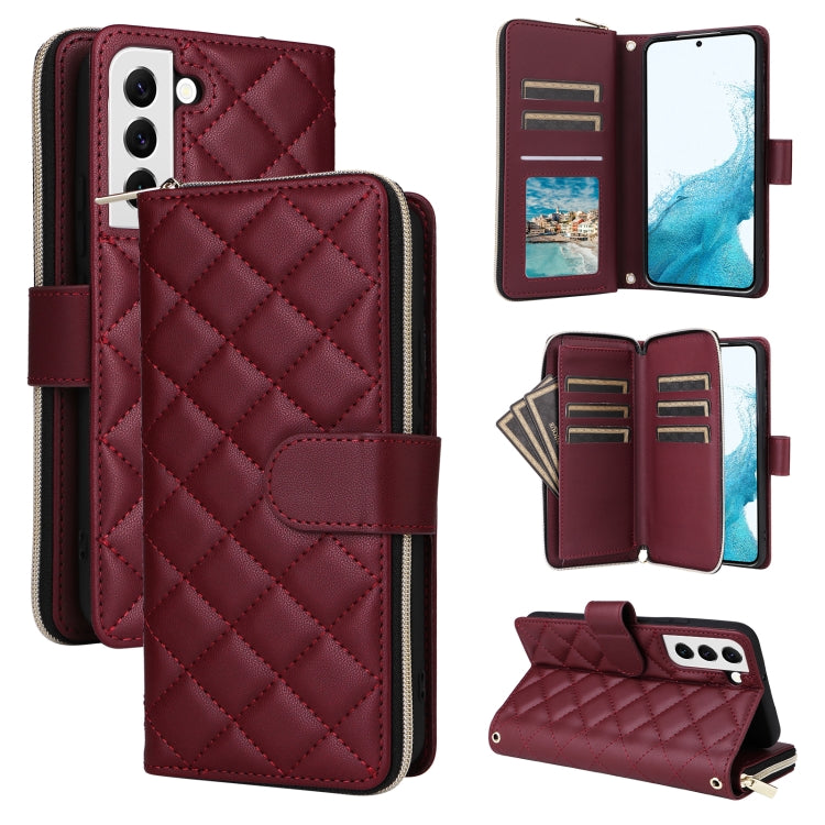 Custodia in pelle con fibbia a torre e cerniera per Samsung Galaxy S22 Ultra 5G