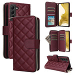 Custodia in pelle con fibbia a torre e cerniera per Samsung Galaxy S22 Ultra 5G