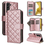 Custodia in pelle con fibbia a torre e cerniera per Samsung Galaxy S22 Ultra 5G