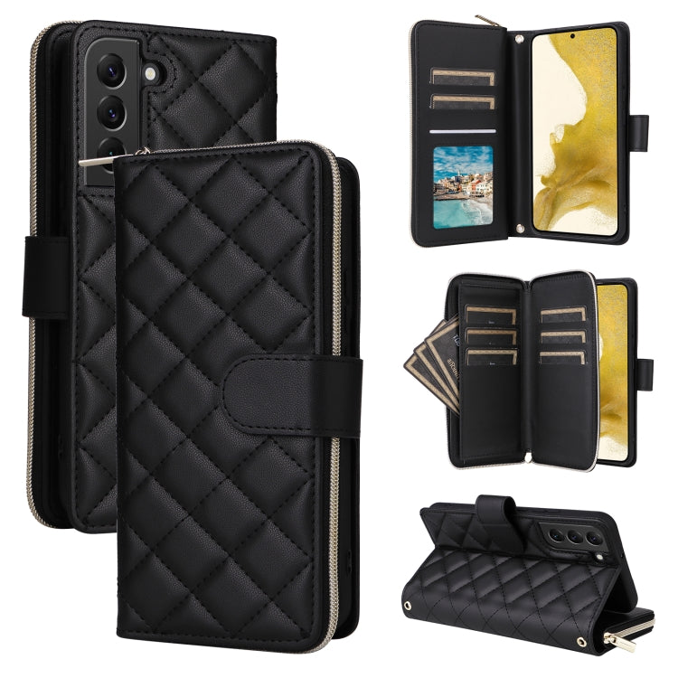 Custodia in pelle con fibbia a torre e cerniera per Samsung Galaxy S22 Ultra 5G