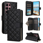 Custodia in pelle con fibbia a torre e cerniera per Samsung Galaxy S22 Ultra 5G