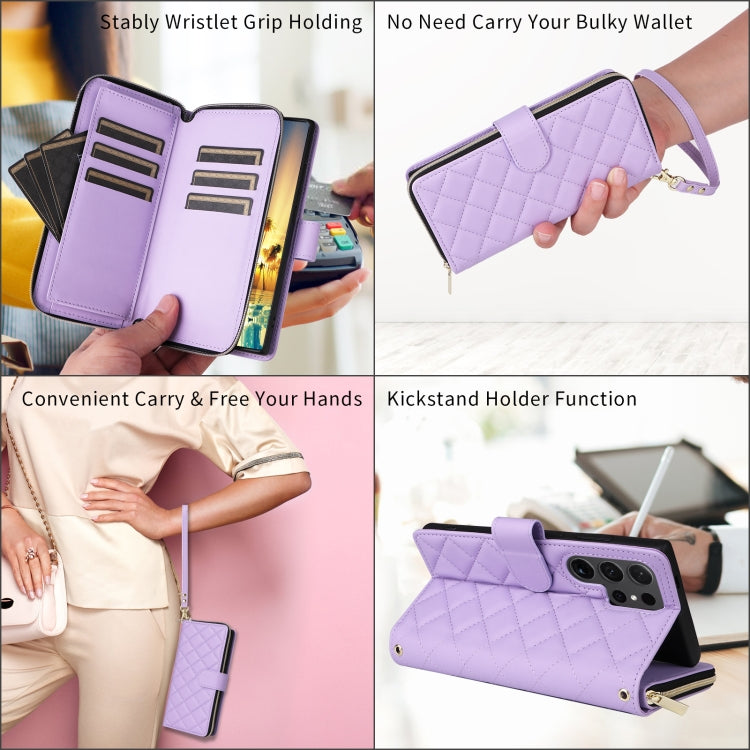 Custodia in pelle con fibbia e cerniera per Samsung Galaxy S23 FE 5G
