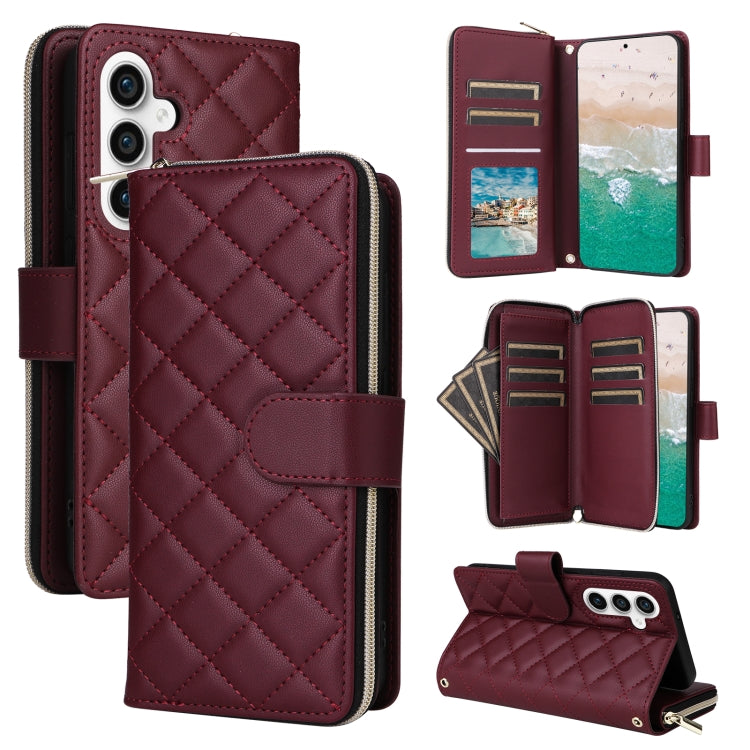 Custodia in pelle con fibbia e cerniera per Samsung Galaxy S23 FE 5G