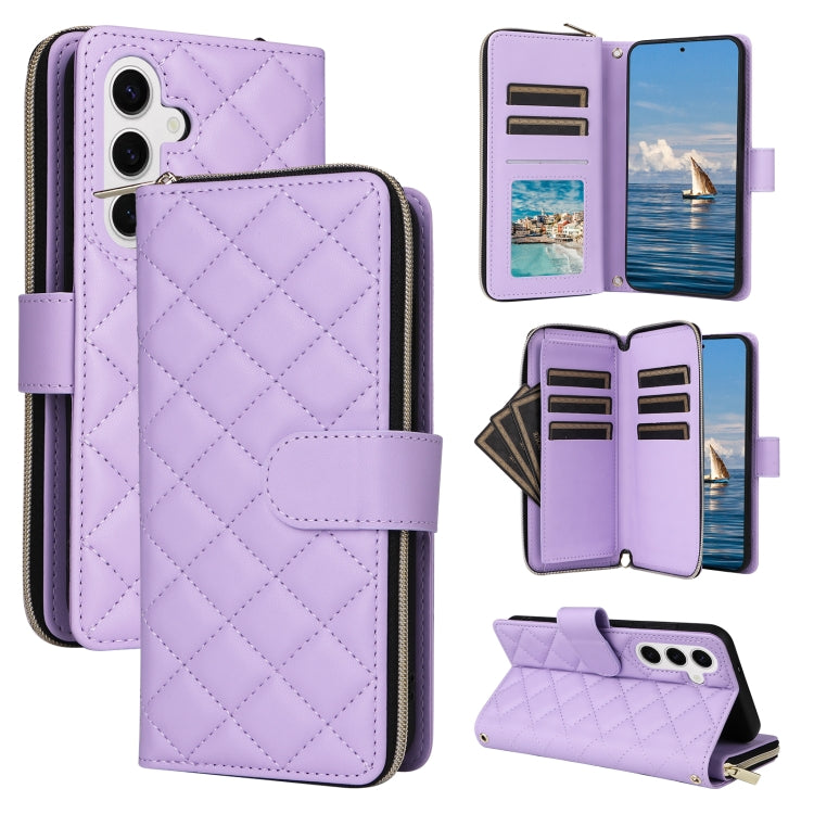 Custodia in pelle con fibbia e cerniera per Samsung Galaxy S24 FE 5G