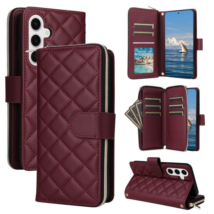 Custodia in pelle con fibbia e cerniera per Samsung Galaxy S24 FE 5G