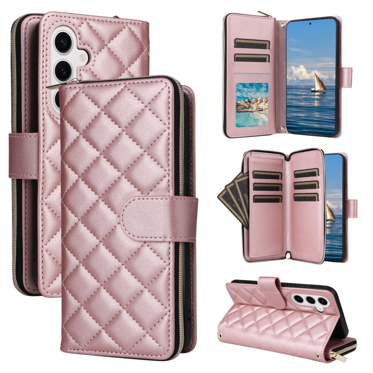Custodia in pelle con fibbia e cerniera per Samsung Galaxy S24 FE 5G