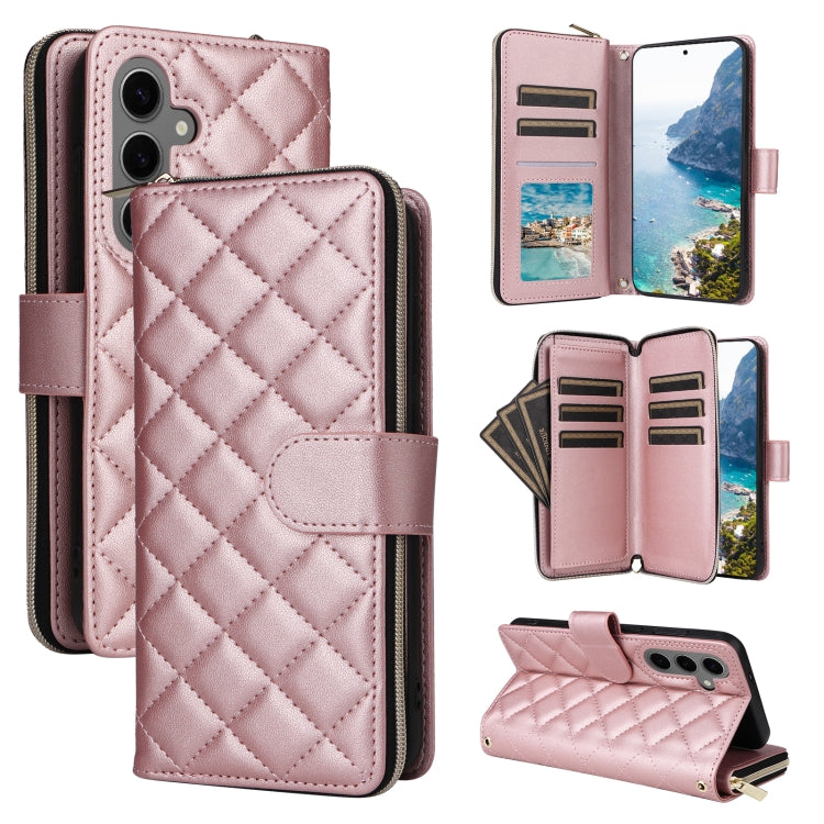 Custodia in pelle con fibbia e cerniera per Samsung Galaxy S24 FE 5G
