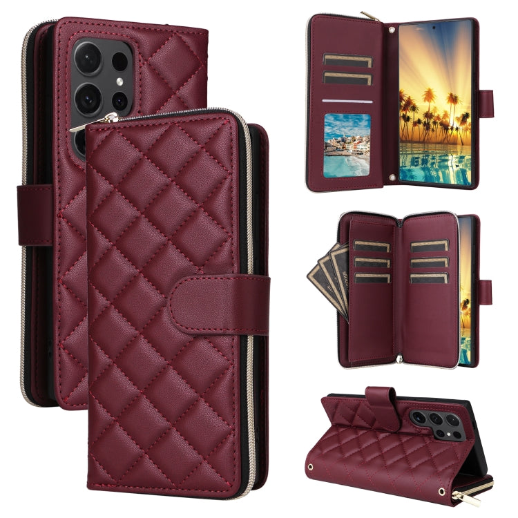 Custodia in pelle con fibbia e cerniera per Samsung Galaxy S24 FE 5G