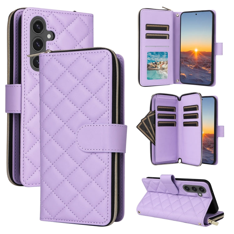 Custodia in pelle con fibbia e cerniera per Samsung Galaxy S24 FE 5G