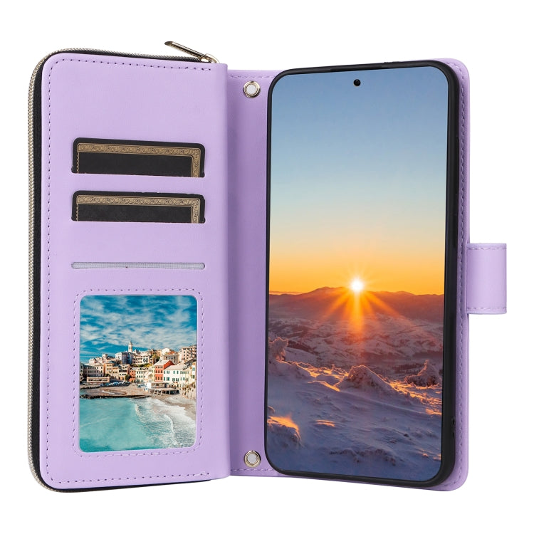 Custodia in pelle con fibbia e cerniera per Samsung Galaxy S24 FE 5G