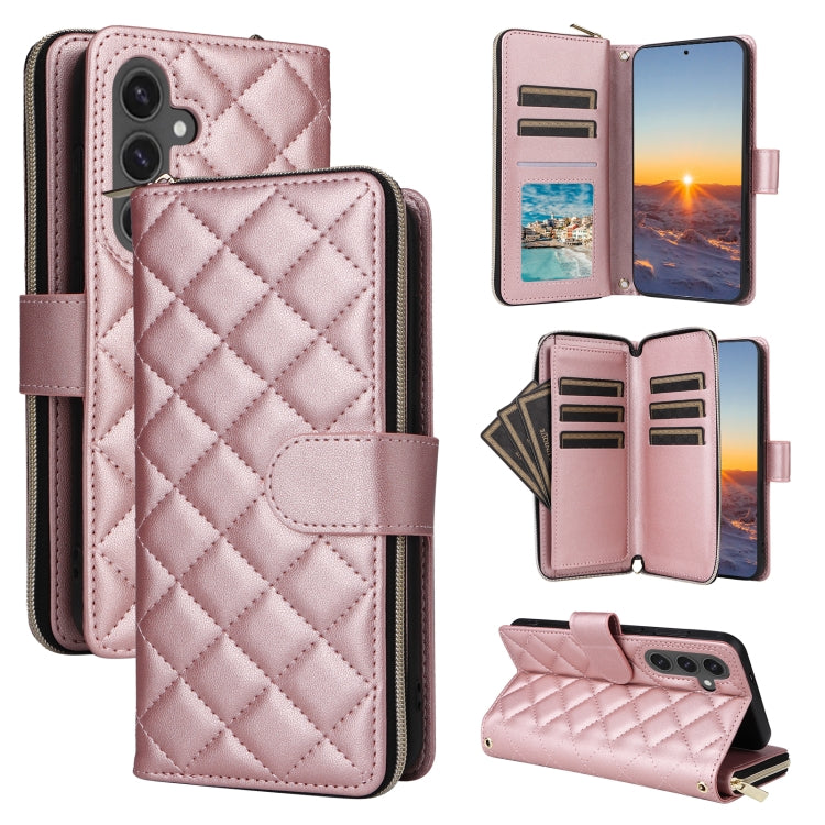 Custodia in pelle con fibbia e cerniera per Samsung Galaxy S24 FE 5G