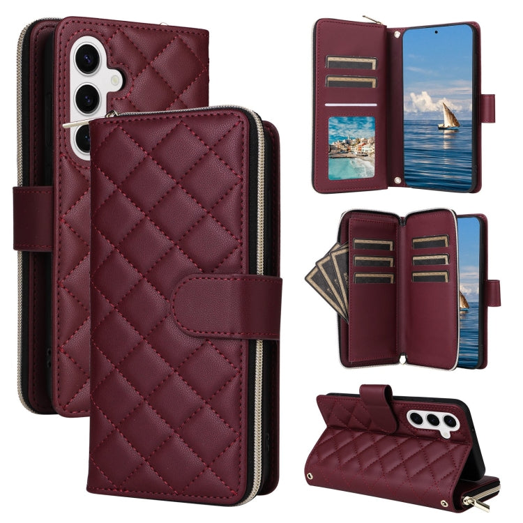 Custodia in pelle con fibbia a torre e cerniera per Samsung Galaxy S25 Edge 5G
