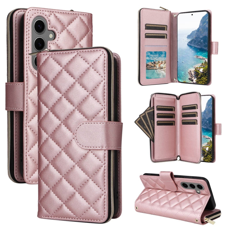Custodia in pelle con fibbia a torre e cerniera per Samsung Galaxy S25 Edge 5G