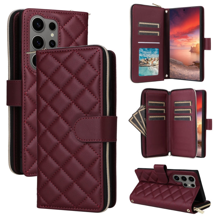 Custodia in pelle con fibbia a torre e cerniera per Samsung Galaxy S25 Edge 5G
