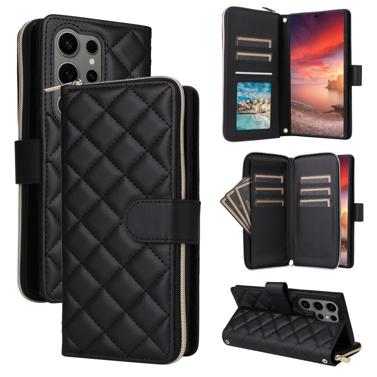 Custodia in pelle con fibbia a torre e cerniera per Samsung Galaxy S25 Edge 5G