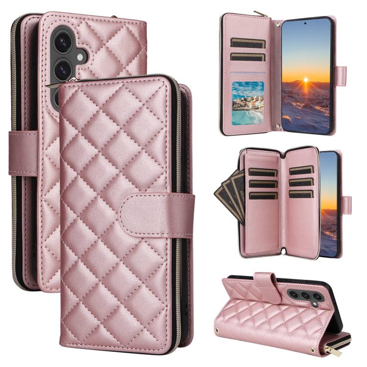 Custodia in pelle con fibbia a torre e cerniera per Samsung Galaxy S26+ 5G
