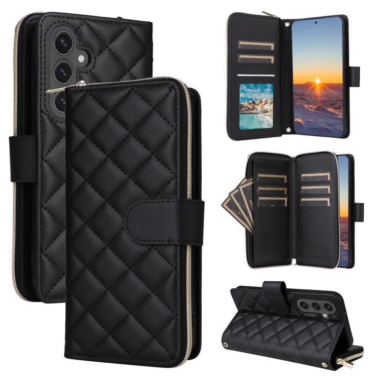 Custodia in pelle con fibbia a torre e cerniera per Samsung Galaxy S26+ 5G