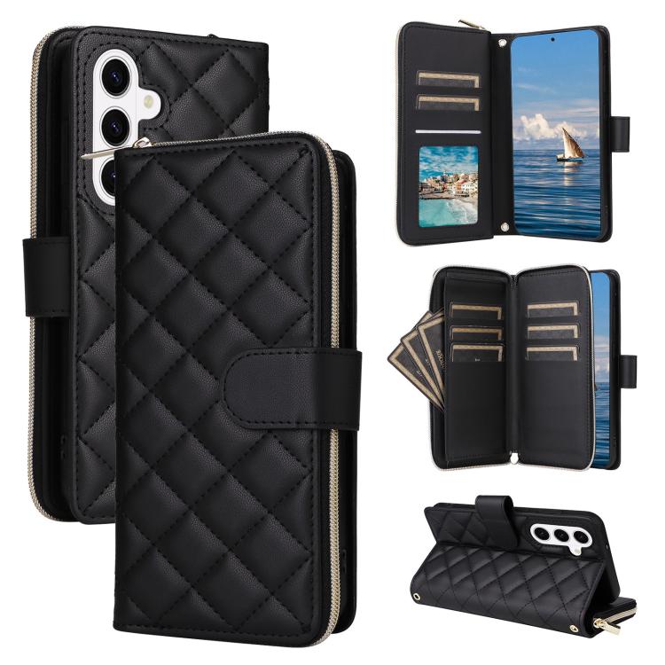 Custodia in pelle con fibbia a torre e cerniera per Samsung Galaxy S26+ 5G