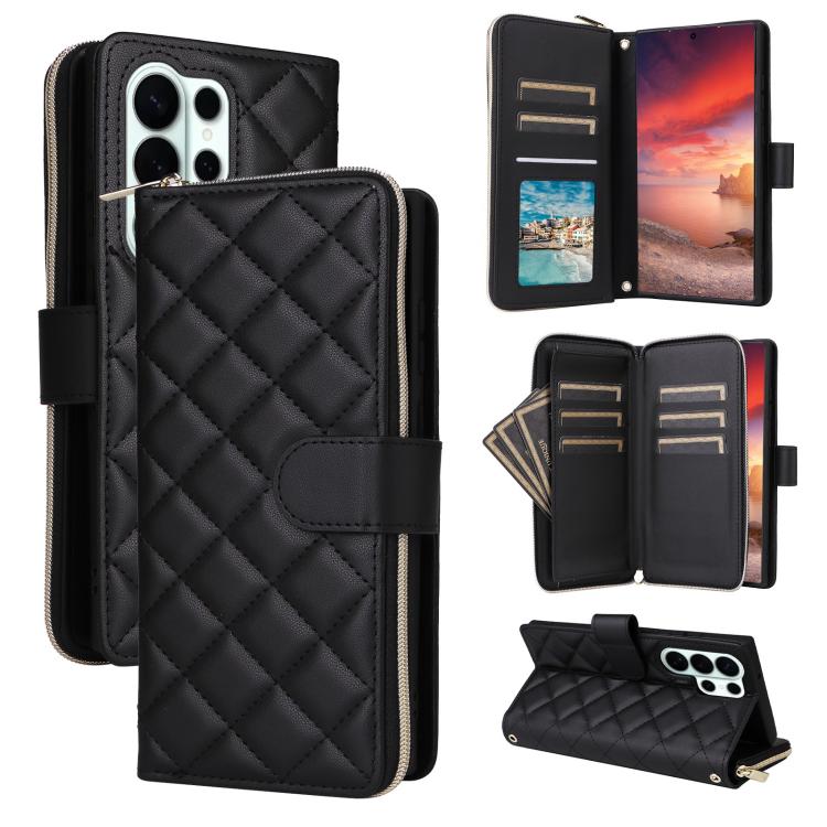 Custodia in pelle con fibbia a torre e cerniera per Samsung Galaxy S26+ 5G