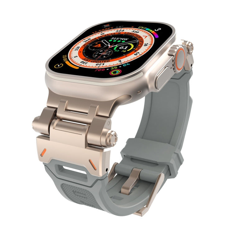 Cinturino per orologio in TPU con connettore in acciaio inossidabile, For Apple Watch Series 8 45mm